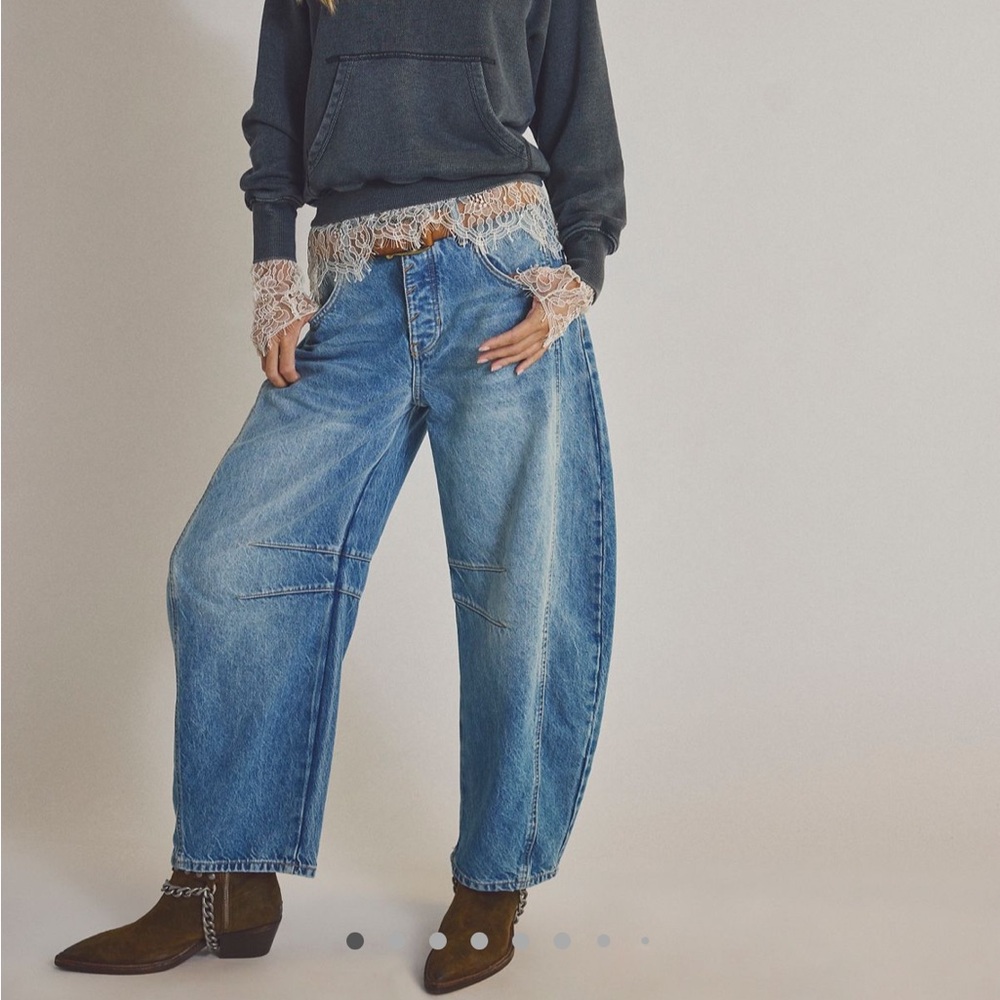 Free People Barrel jeans